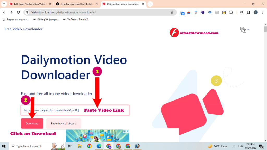 Learn how to download videos from Dailymotion via FatafatDownload.com.